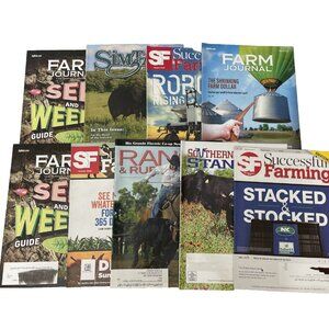 LOT OF 9 Magazines Mixed Farm Journal Successful Farming SimTalk Ranch